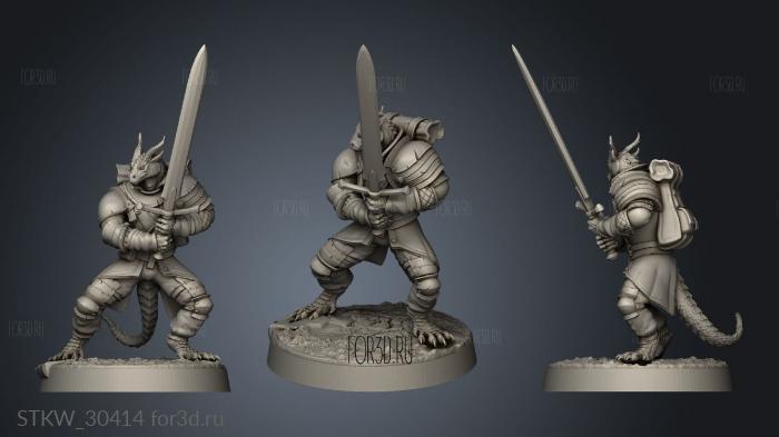 Dragon War Draxi Soldiers Male Born stl model for CNC