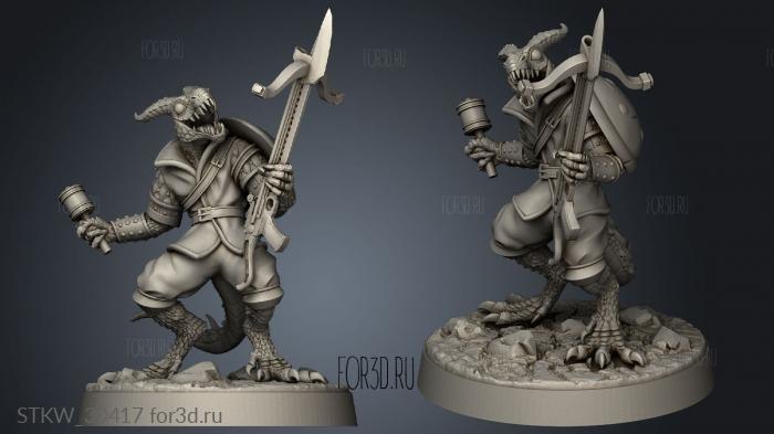 Dragon War Kobold Crossbow Troops stl model for CNC