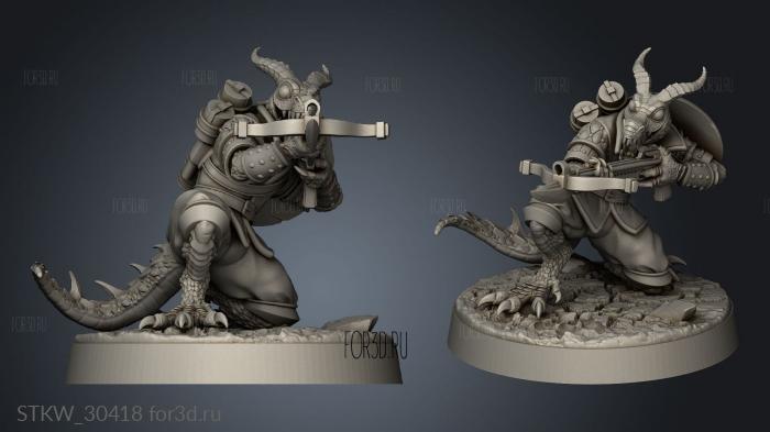 Dragon War Kobold Crossbow Troops stl model for CNC