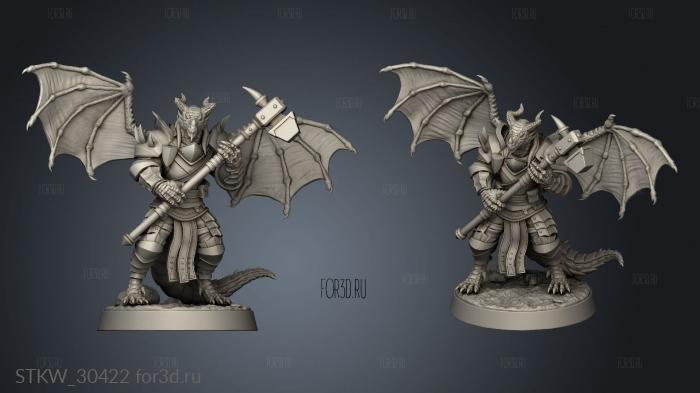 Dragon War Wyrmblood Elites trapper lodge Elite Draconian stl model for CNC