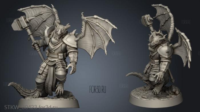 Dragon War Wyrmblood Elites trapper lodge Elite Draconian stl model for CNC