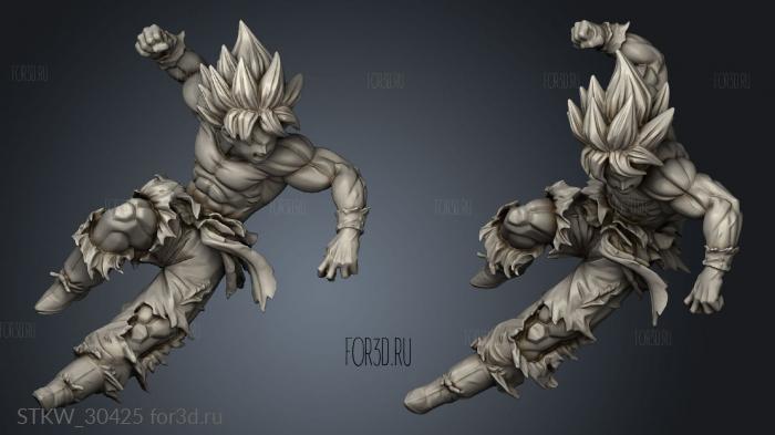 dragonball goku frieza stl model for CNC