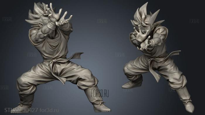 dragonball goku kamehameha stl model for CNC