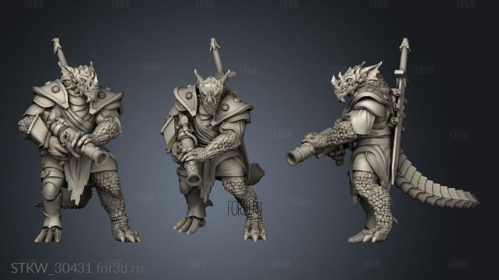 Dragonborn Artificer stl model for CNC