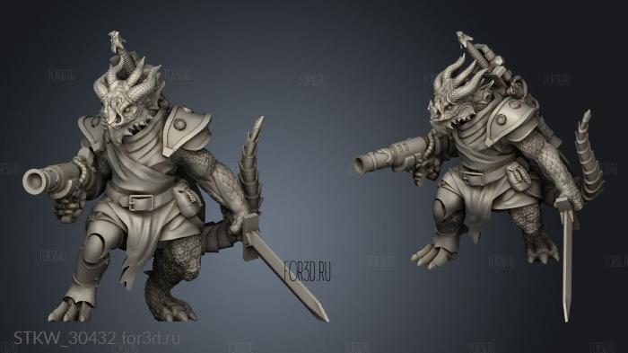 Dragonborn Artificer stl model for CNC