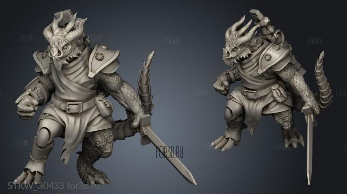 Dragonborn Artificer stl model for CNC