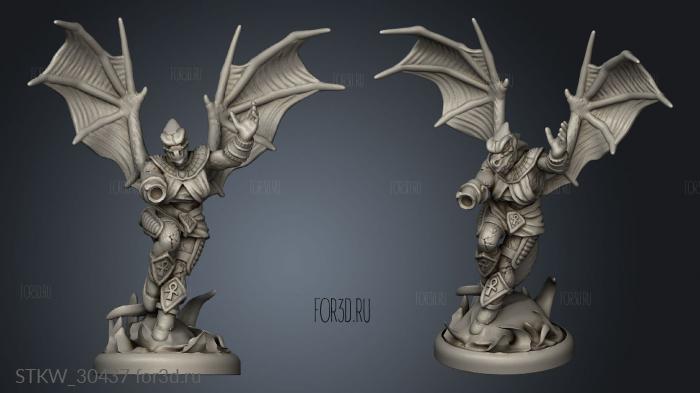 Dragonborn Casters Ice Fire Fem Magma Dragonborn stl model for CNC