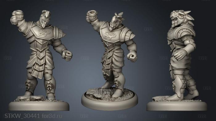 Dragonborn Elites Magma Male Champion stl model for CNC