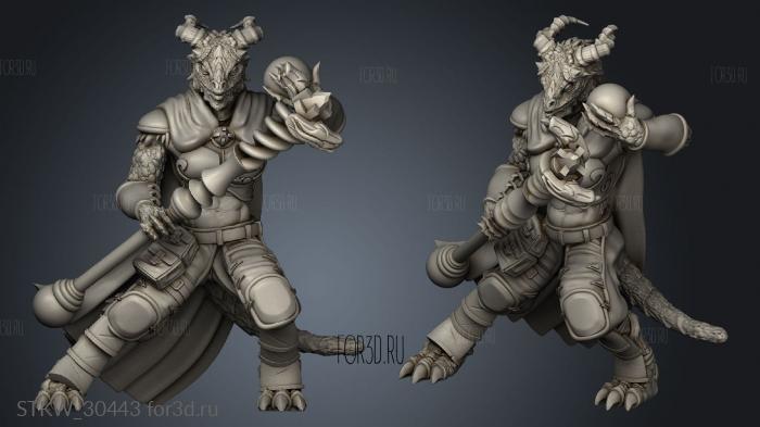 Dragonborn Sorcerer dragonborn pose stl model for CNC