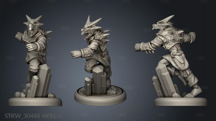 Dragonborn Troopers Male Ice stl model for CNC