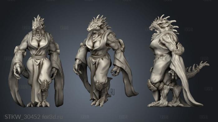 Dragonborns Woman stl model for CNC