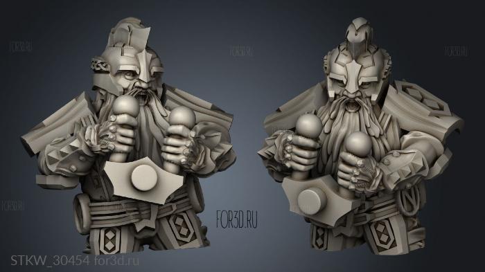 Dragon Dwarven Death Guardian Hold stl model for CNC