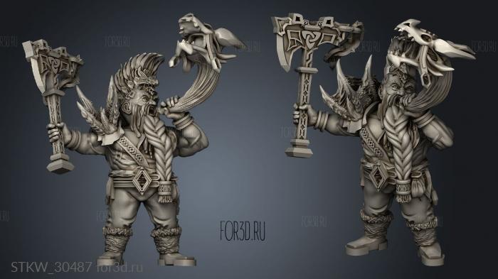 Dragon Dwarf Seekers Musician Music stl model for CNC