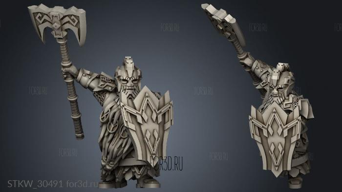 Gray Beards Dwarven Holds Champion Axe stl model for CNC