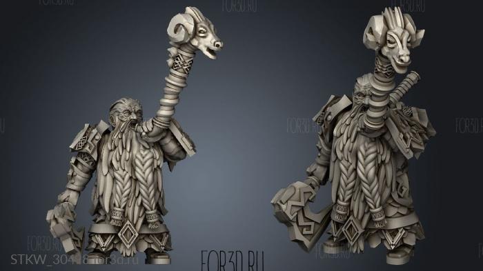 Gray Beards Dwarven Holds Musician Axe 3d stl модель для ЧПУ