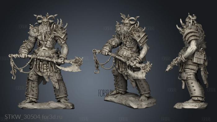 Draugr Mushroom Warriors stl model for CNC