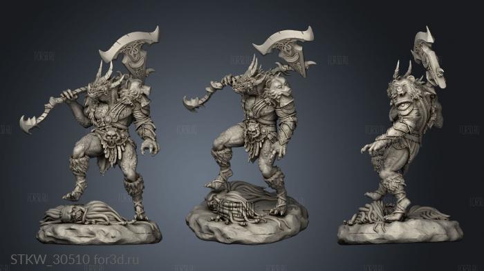 Draqul Dragonborn Barbarian stl model for CNC