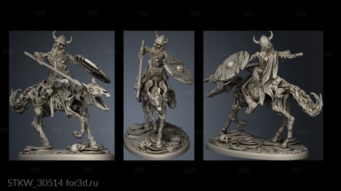 draugr rider undead skeleton modular raider stl model for CNC