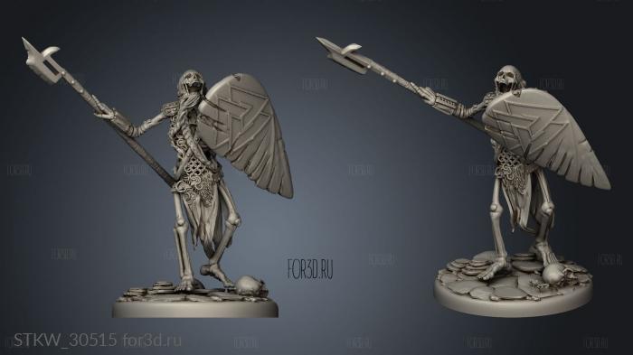 draugr undead skeleton infantry stl model for CNC