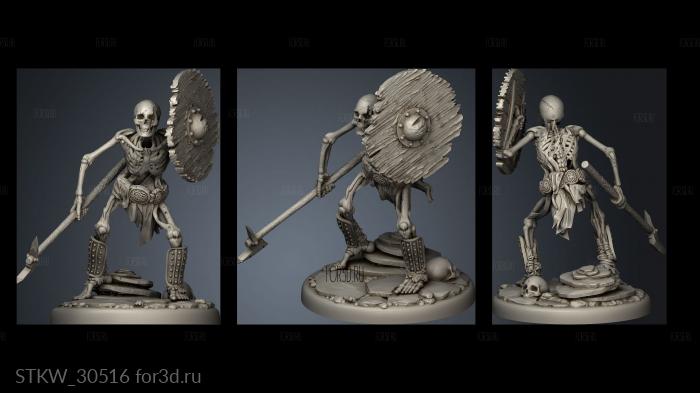 draugr undead skeleton infantry stl model for CNC