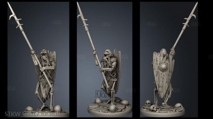 draugr undead skeleton infantry stl model for CNC