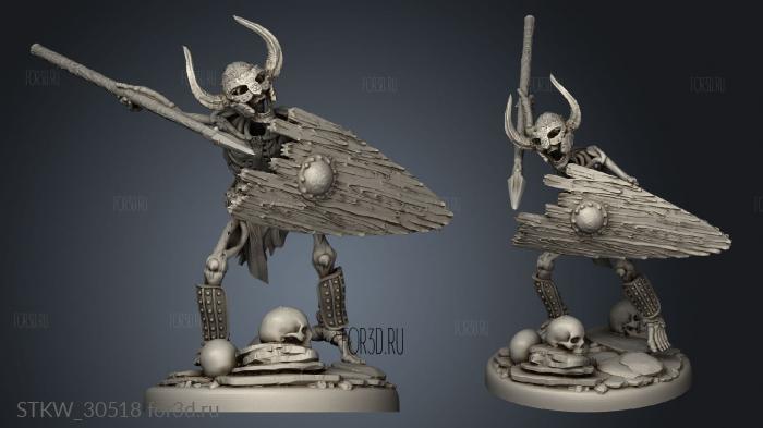 draugr undead skeleton infantry stl model for CNC