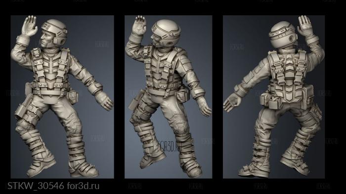 DEAD SPACEBORNE INFANTRY stl model for CNC