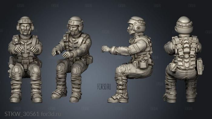 SPACE BORNE INFANTRY MANET FAST ATTACK CREW DRIVER 3d stl модель для ЧПУ