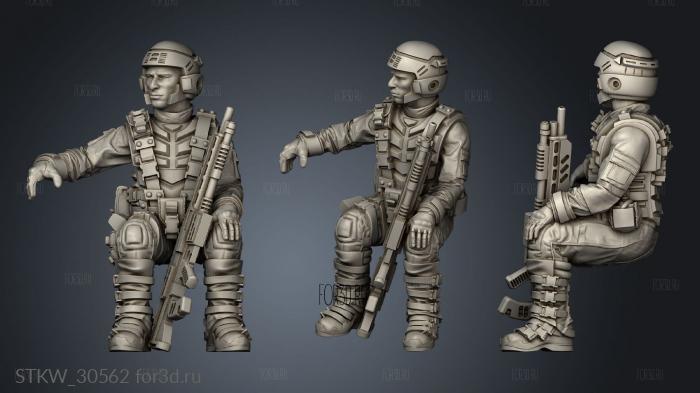 SPACE BORNE INFANTRY MANET FAST ATTACK CREW PASSENGER 3d stl модель для ЧПУ