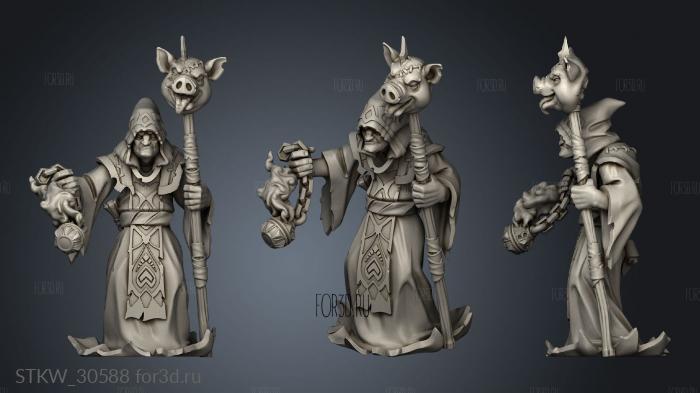 The Dark Secrets Graywood village Unholy priest stl model for CNC