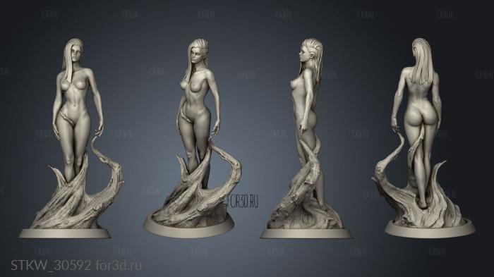 Dryad Naked stl model for CNC