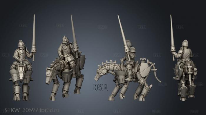 Automa Cavalry Lance stl model for CNC