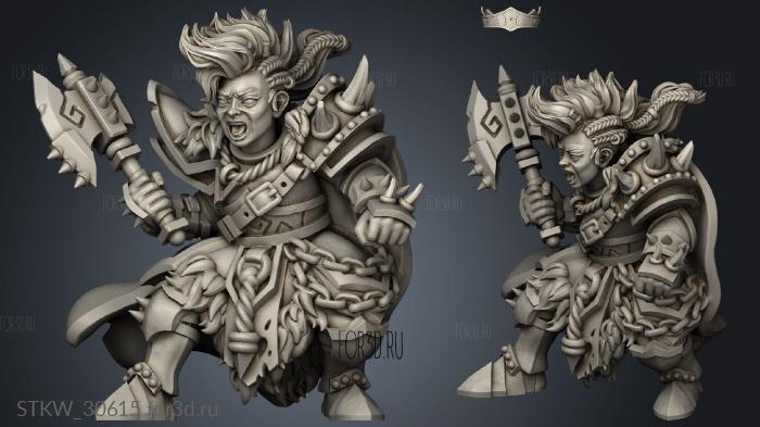 Duergar Captain stl model for CNC