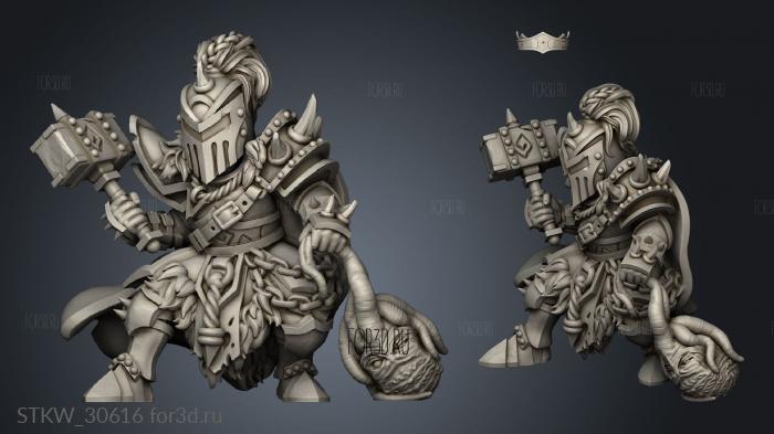 Duergar Captain stl model for CNC