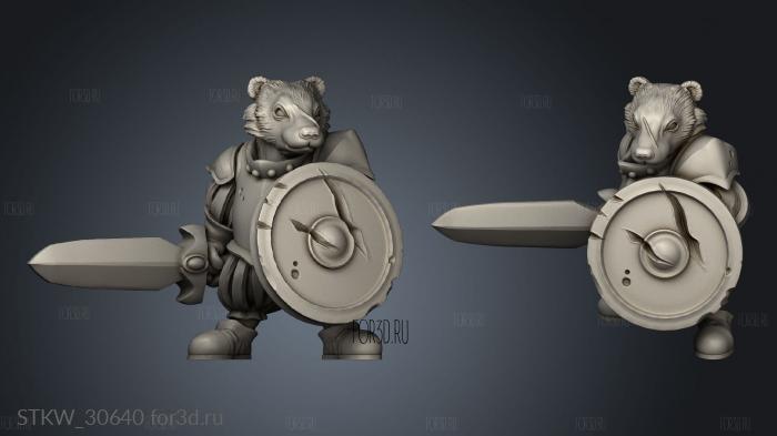 Shadow Badger Folk Swords 3d stl модель для ЧПУ