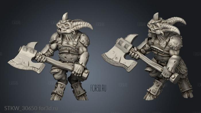 Shadow beastmen stl model for CNC