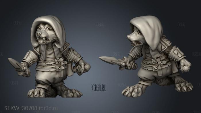 Shadow Racoon Folk Rogue 3d stl модель для ЧПУ