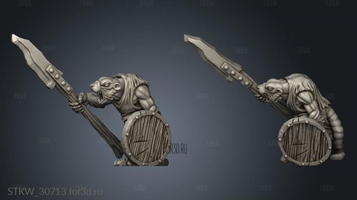 Shadow Rat folk Spears 3d stl модель для ЧПУ