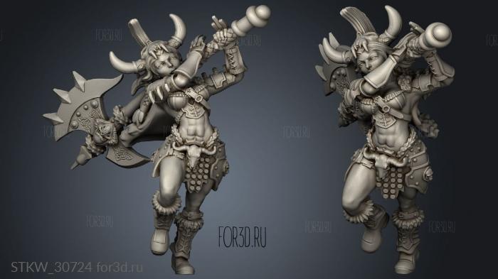 Dungeon Legends barbara stl model for CNC