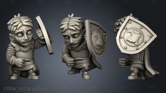 Dungeon World knight stl model for CNC