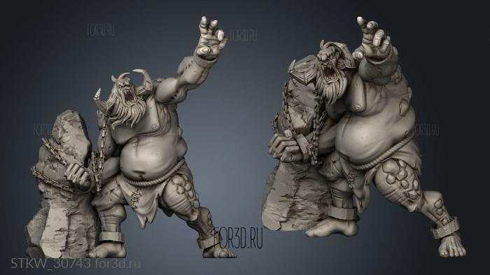 Dungeons Thamarya Dungeon Troll Prisoner stl model for CNC