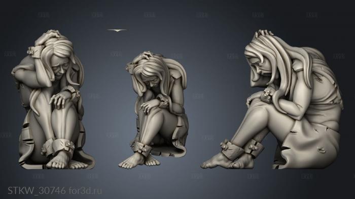 Dungeons Thamarya Prisoners Prisoner stl model for CNC