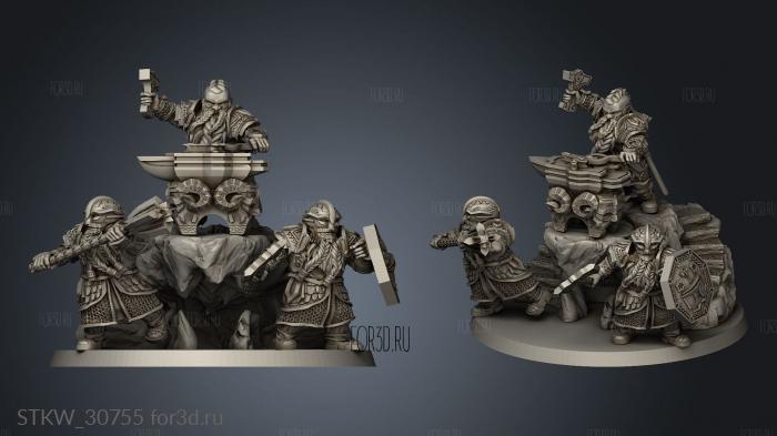 Dwarf Anvil stl model for CNC