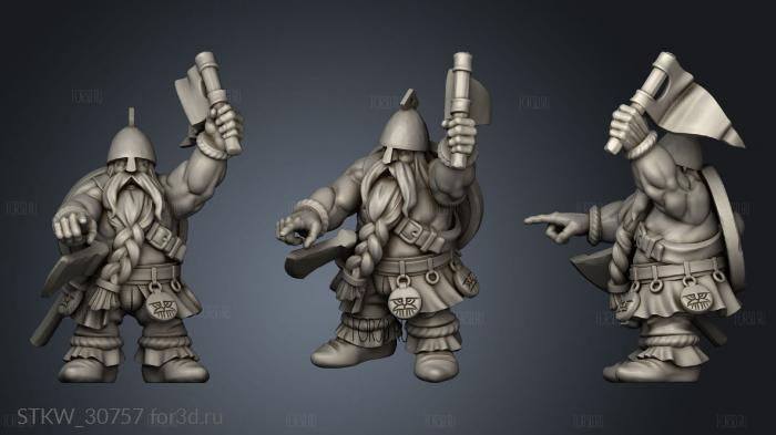 DWARF ARTILLERY CREW stl model for CNC