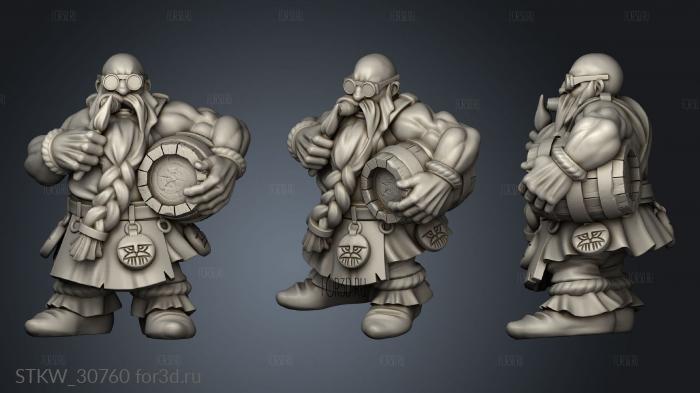 DWARF ARTILLERY CREW stl model for CNC