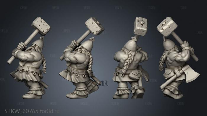 DWARF ARTILLERY CREW stl model for CNC