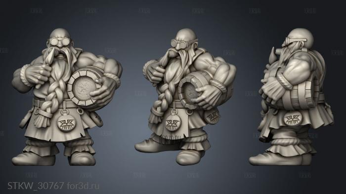 DWARF ARTILLERY CREW stl model for CNC