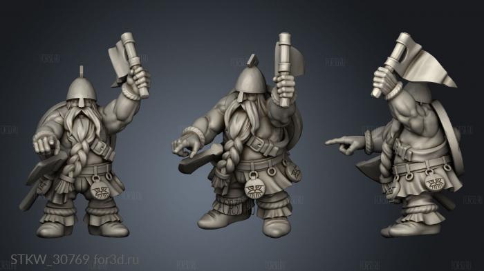 DWARF ARTILLERY SET CREW stl model for CNC