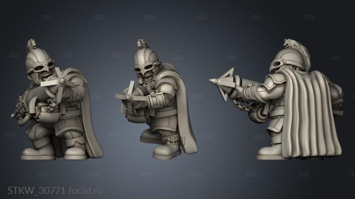 Dwarf Cannoneer Unit stl model for CNC