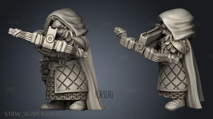 Dwarf Female Crossbow and Shield Units Dwarven Unit stl model for CNC